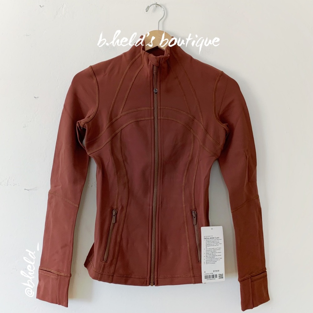 lululemon Define Jacket *Luon in Roasted Brown Neutral Size 4 Brand New NWT